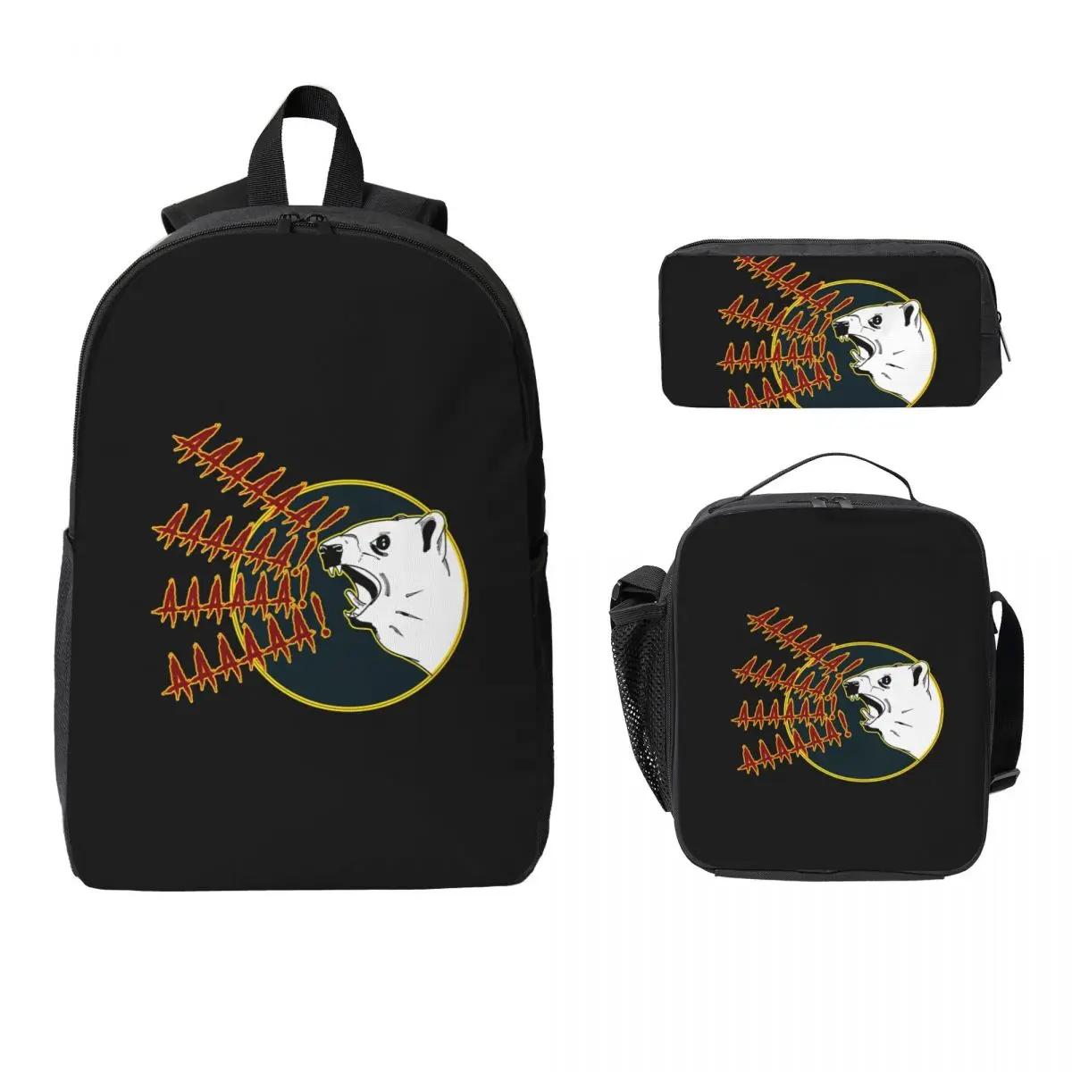 

Рюкзак Rock Hyrax, студенческая сумка для книг для мальчиков и девочек, школьная сумка, сумки на плечо для ноутбука, 3 шт., изолированная сумка для обеда, пенал