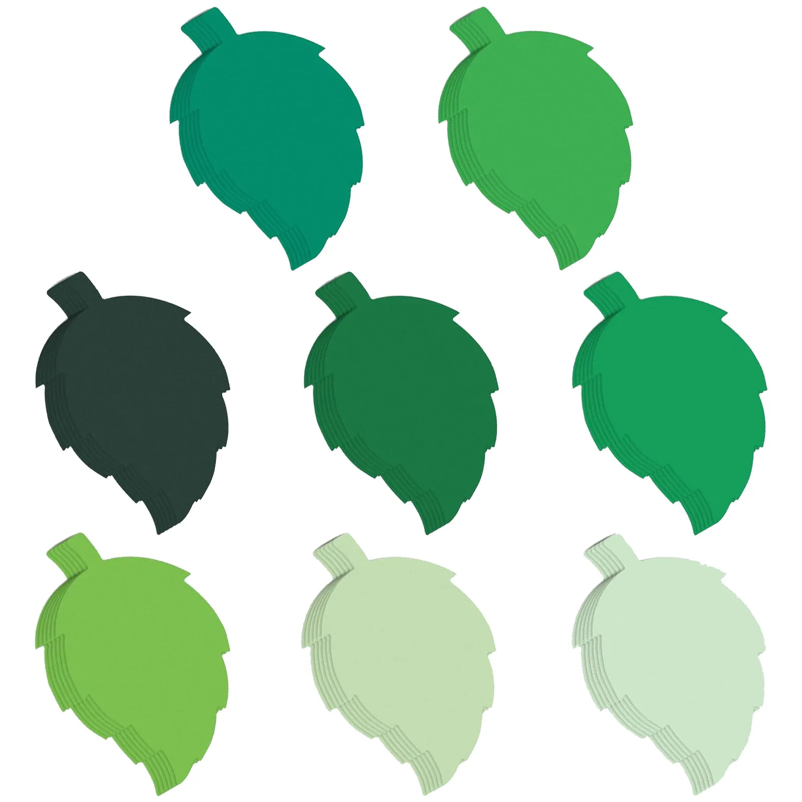 200pcs Tropical Paper Leaf Cutouts 4 Inch Assorted Green DIY Craft Wedding Party Wall Decor Bulletin Board