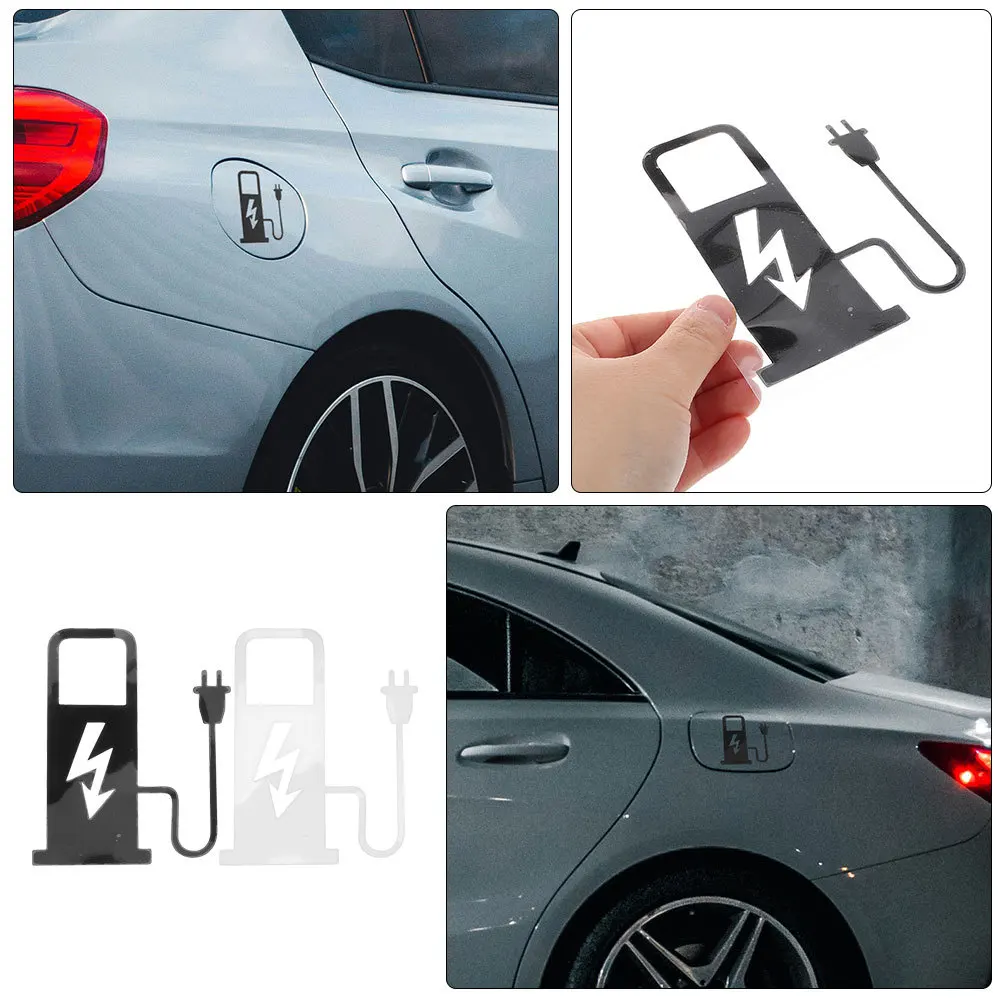 

2Pcs Car Sticker Waterproof PVC Electric Vehicle Charging Decal Easy Apply Auto Body Decoration for Ev Mirror Window