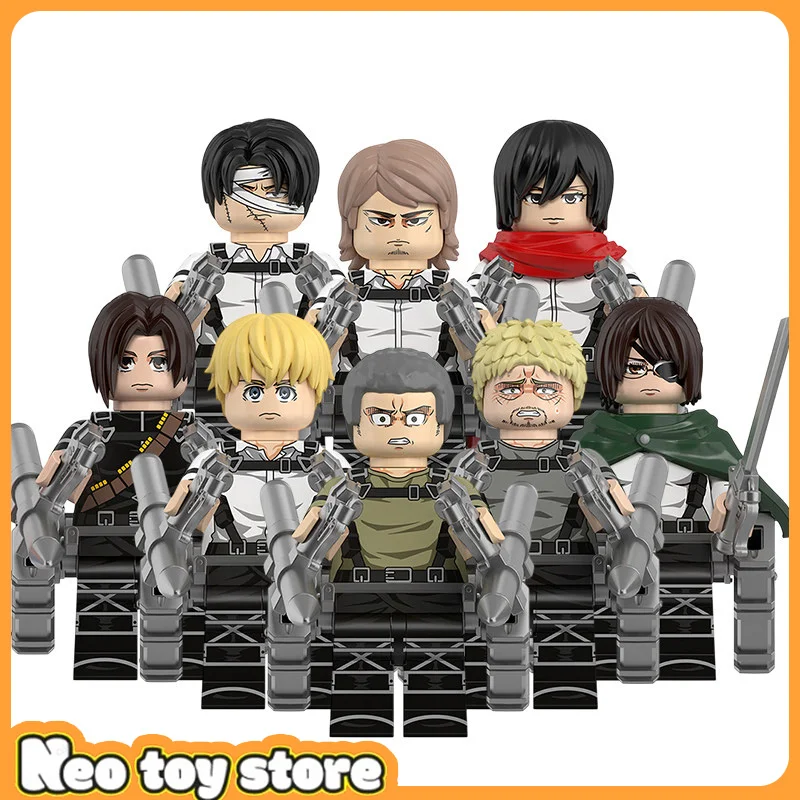 conjunto-de-figuras-de-blocos-de-montar-attack-on-titan-wm6203-armin-arlert-mikasa-ackerman-levi-ackerman-para-fas-e-colecionadores