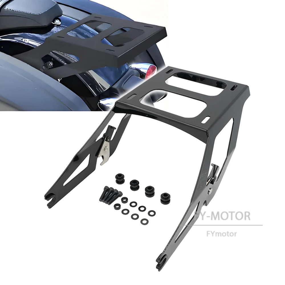 Motorcycle Two Up Mount Rack Luggage Rack Fit for Harley Softail Sport Glide FLSB 2018 2019 2020 2021 2022 2023
