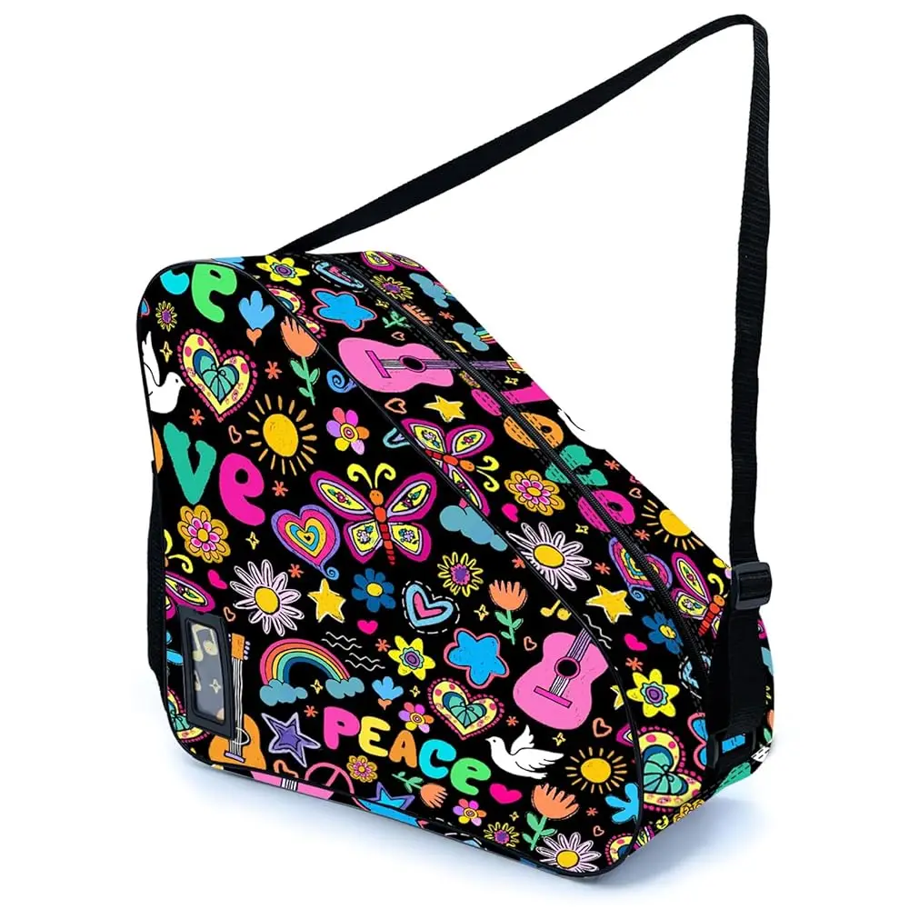 Camo Print Skate Bag For Ice Roller Inline Skates With Adjustable Shoulder Strap Fit Women Men Adults