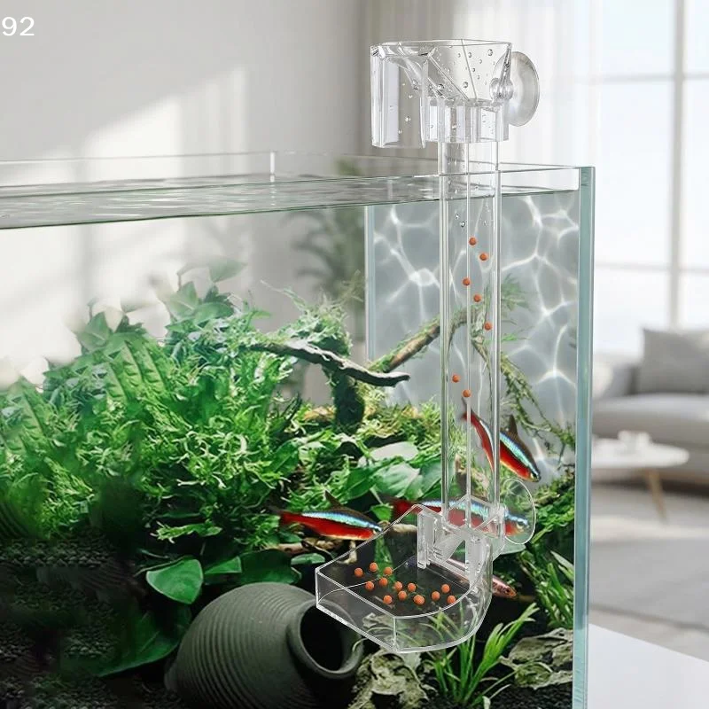 Aquarium Fish Shrimp Feeding Dish Set - Clear Feeder Tube And Dish With Cleaning Brush And Measuring Spoon For Shrimp