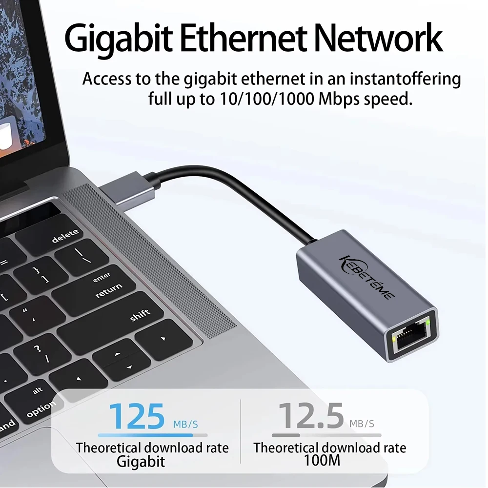 1000 Mbps Ethernet Adapter USB 3.0 Type C naar RJ45 Netwerkkaart Android USB Lan Internet Kabel Voor MacBook PC Windows XP 7 8 10