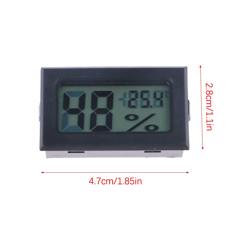 Mini Digital Humidity Meter Thermometer Hygrometer Sensor Gauge LCD Temperature Aquarium Refrigerator Monitoring Display Indoor