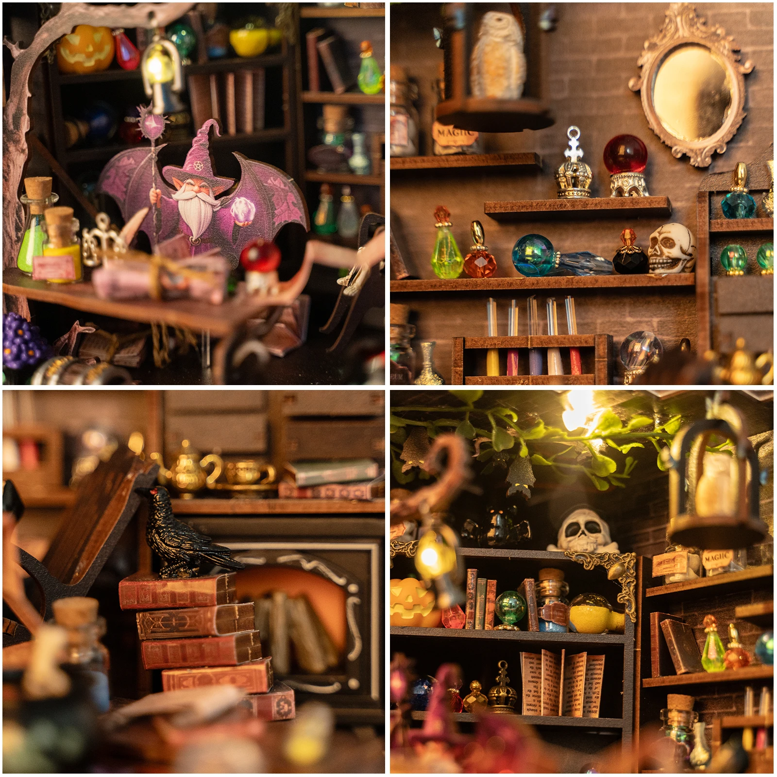 Maison magique de la Jungle en bois, bricolage, Kits de modèles miniatures, maison de poupée avec meubles, Puzzle 3D pour amis, cadeaux d'anniversaire