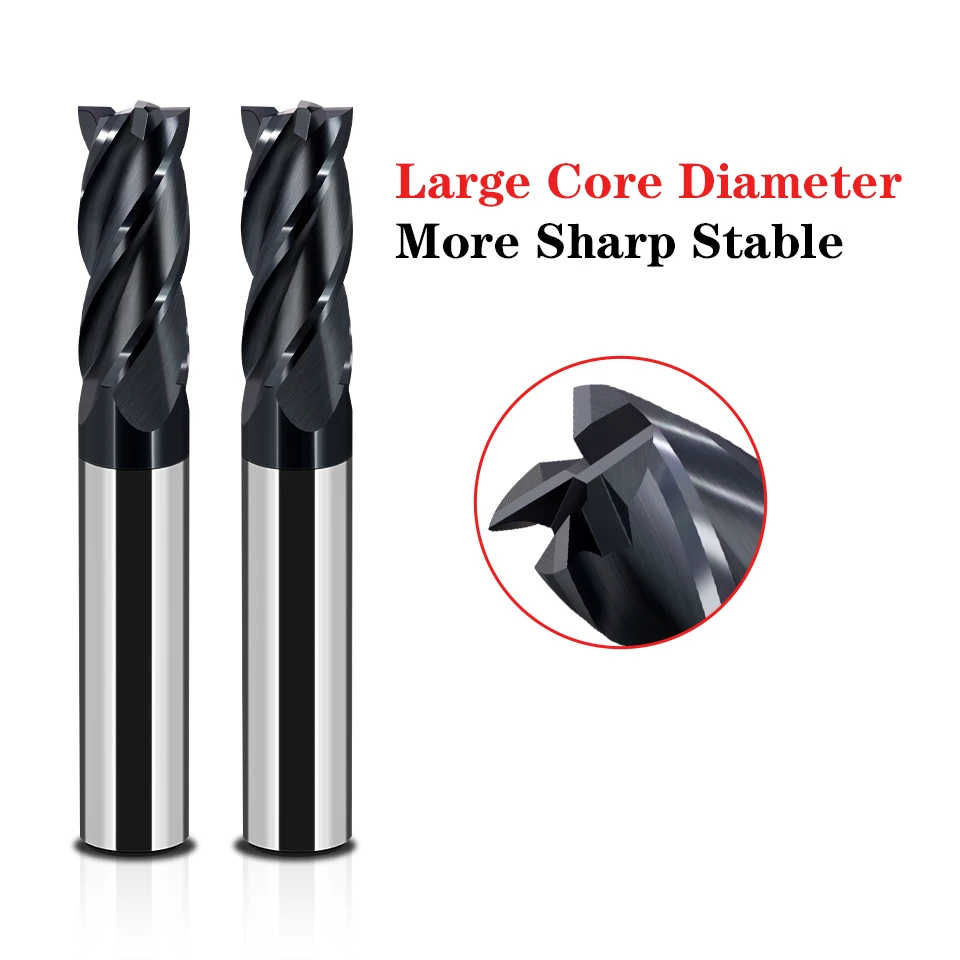 Imagem -02 - Carbide Fresadora Flauta Tungstênio End Mill Máquina Cnc Ferramentas de Corte 8x7 8x2 8x7 8x2 Hrc45