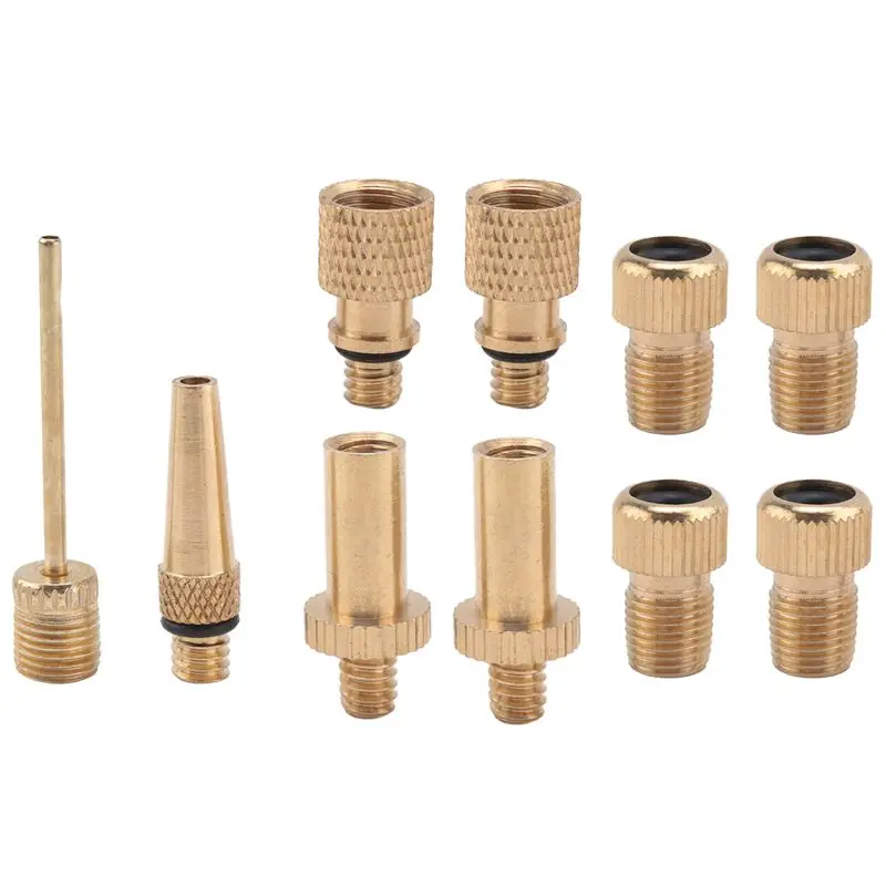 

ABKV-Inflator Pump Nozzle Kit Presta Schrader Valve Tube Bicycle Valve Adaptors For Road & MTB & Fixie Bike Tire Pump