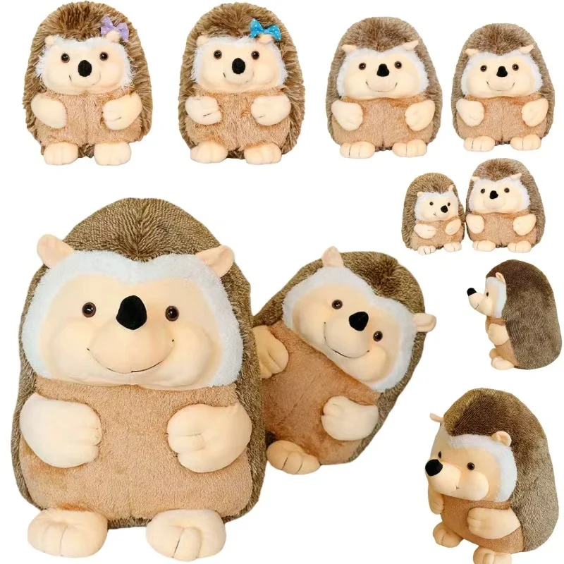 

New Hedgehog Bow Figure Plush Toys Animals Pillow Long Sleep Throw Pillow Sofa Cushion Baby Christmas Birthday Gift Decor