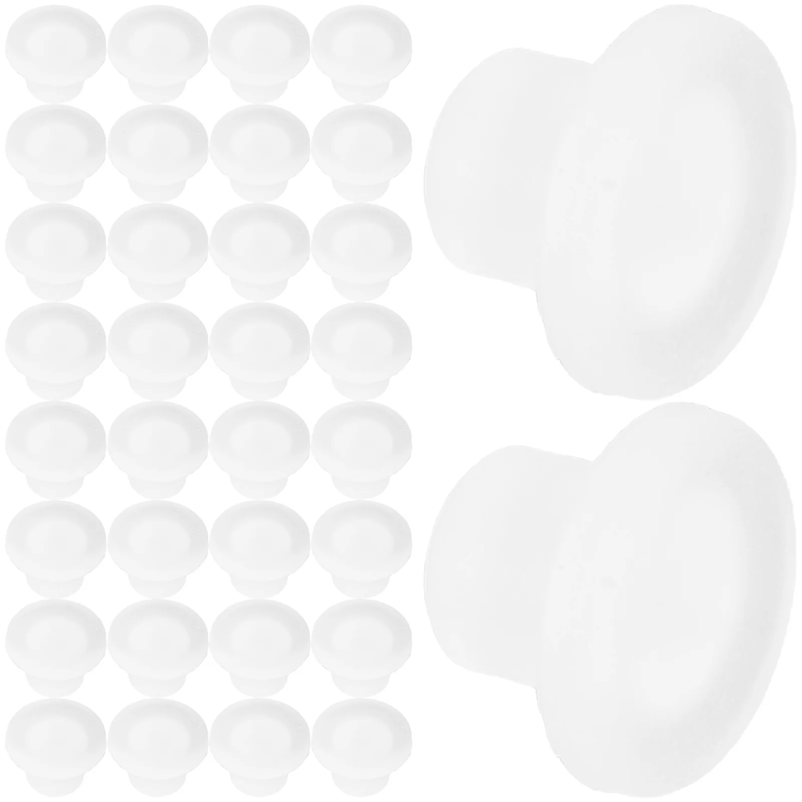 

100Pcs Silicone Round Hole Covers Soft Screw Cap Plugs Dustproof Button Tops for Cabinet Furniture Panel Shelf Wardrobe Bookcase