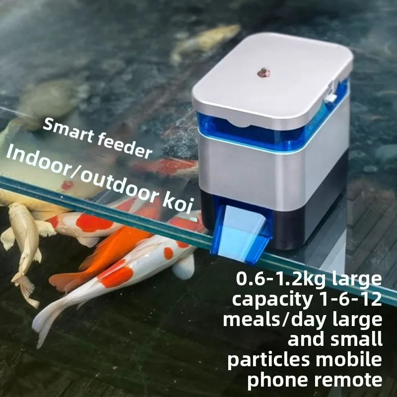 Intelligent Fish Feeder Indoor and Outdoor Fish Tank Dragon Fish Turtle Large Particle Feeder Automatic Feeder