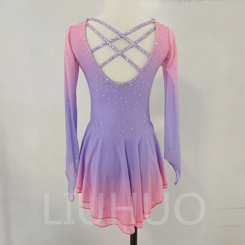 LIUHUO Figure skating performance clothing for children and adults Gradient