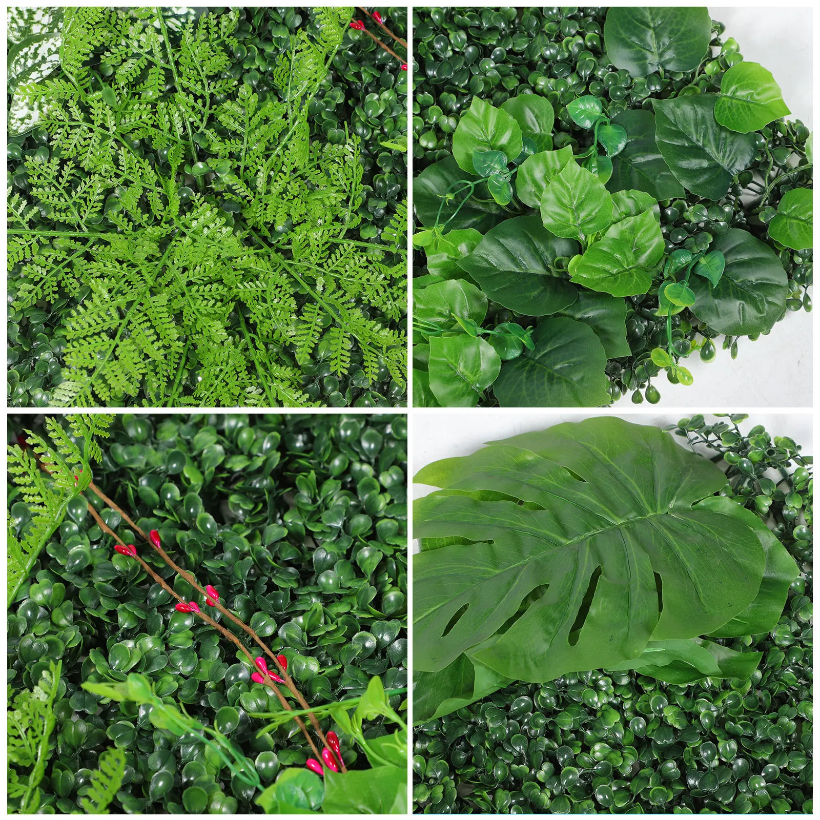 

Premium Artificial Plant Wall Panels Fake Green Grass Decor For Indoor Outdoor Fence Hedge Backdrop Lawn Garden Fake Wall Turf