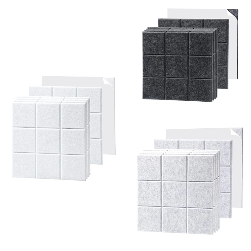 

6 Pcs Self-Adhesive Acoustic Panels Decor Tiles,Sound Panels 9 Mesh Pin Boards,Acoustic Treatment For Mosic Studio