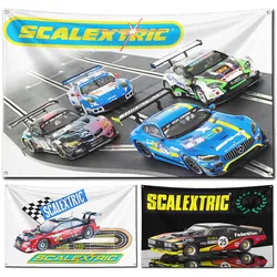 2024 modello Scalextrics Motor Racing Flag poliestere stampa digitale Banner per Garage Wall Art Out Door Decoration