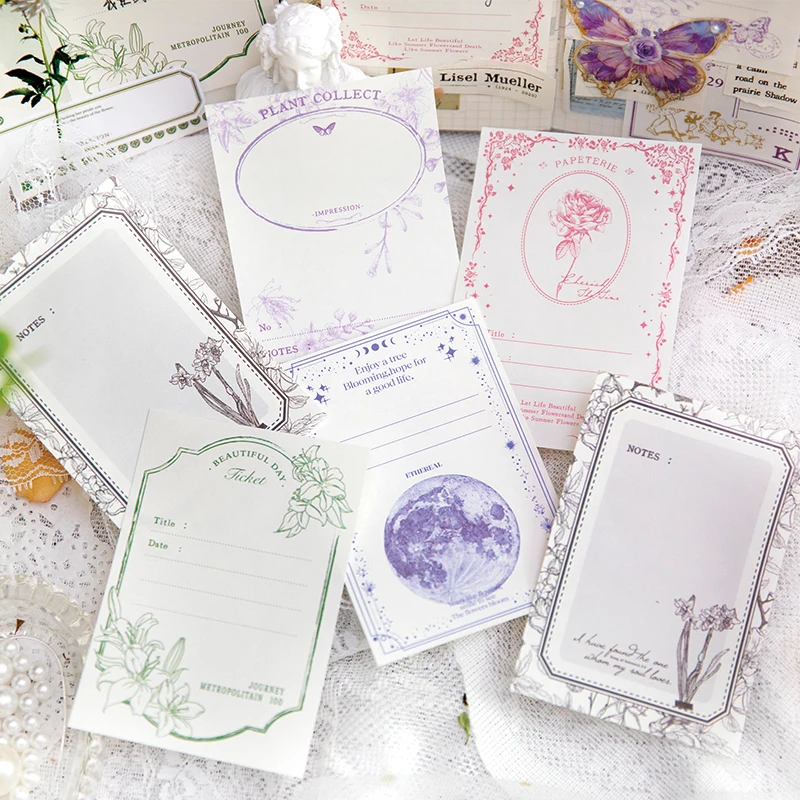 10packs/LOT Spring Xun Flower Mirror series retro creative decoration DIY paper memo pad