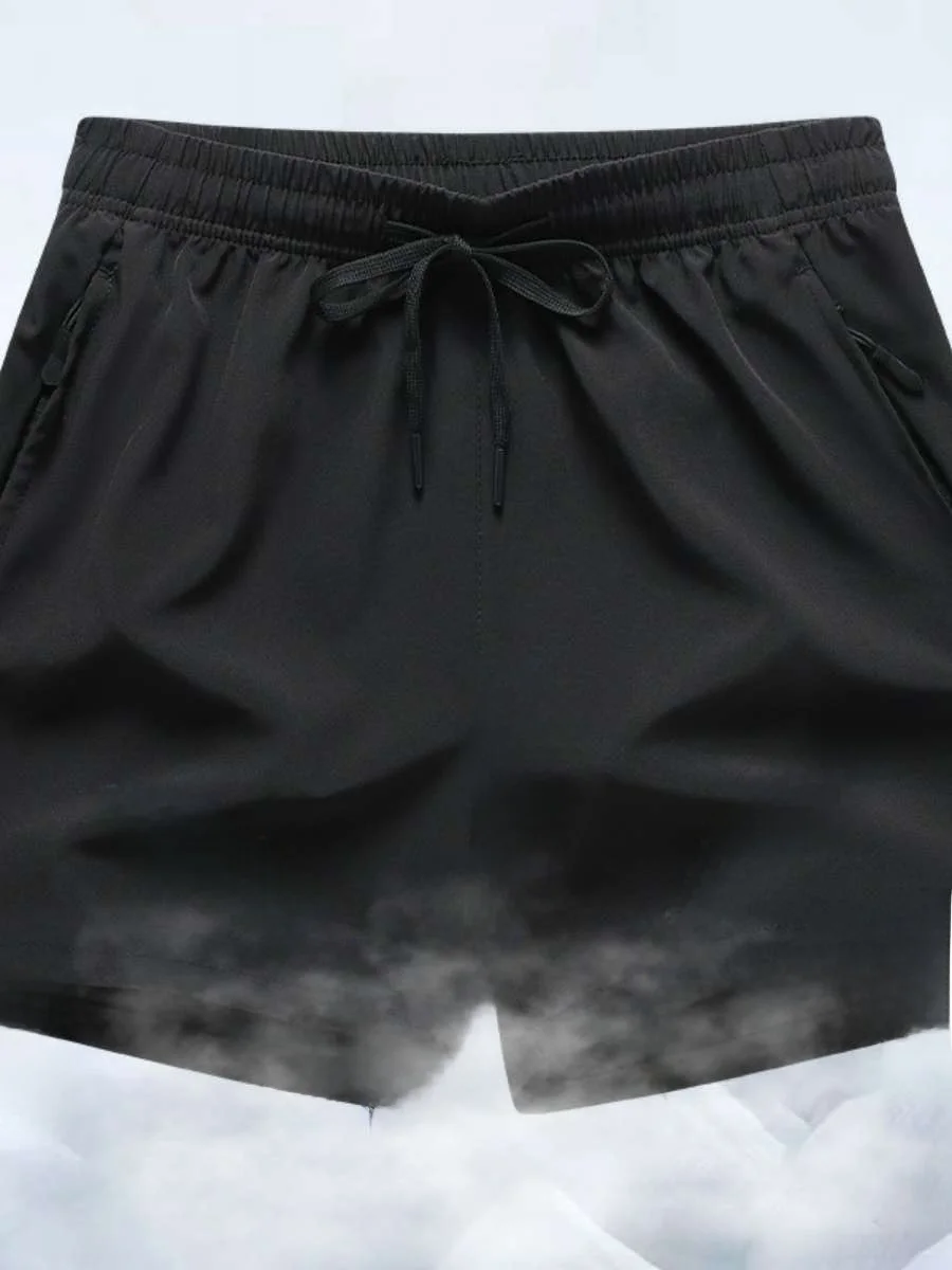 Pantaloni da spiaggia in seta di ghiaccio, leggeri e traspiranti, orts Qui Dry, vestibilità ampia, sportivi, casual, lunghezza al quarto