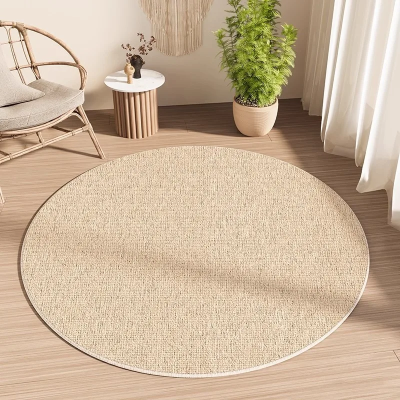 Carpet for Living Room Cream Beige Round Bedroom Bedside Area Floor Mat Chair Dressing Table Cloakroom Decorative Rugs Ковер 러그