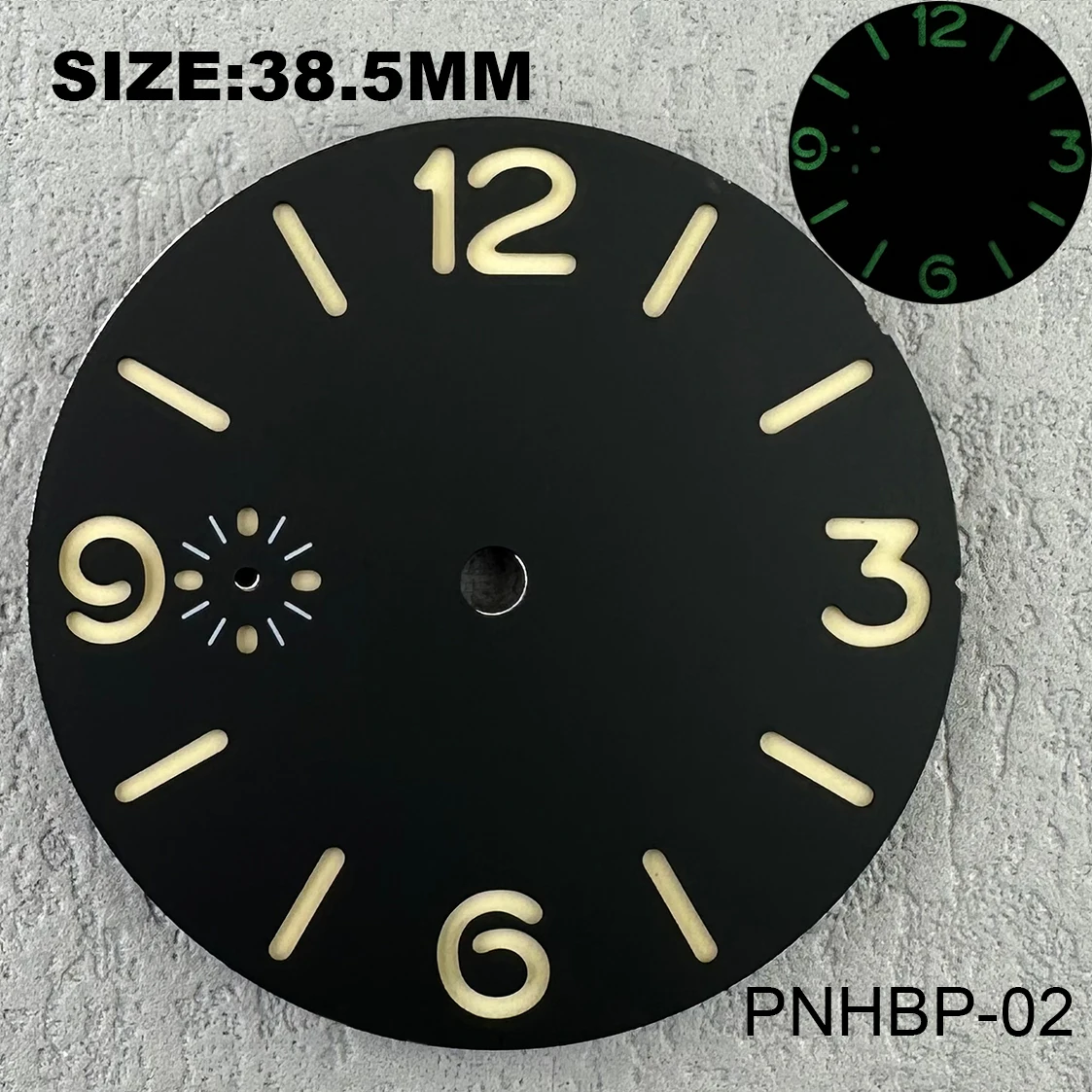 Customisable logo 38.5 mm green luminous dial for ETA 6497 6498 watch movements watch accessories