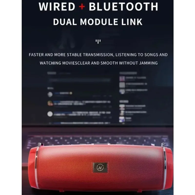 جديد 200 واط مكبر صوت بخاصية البلوتوث قابل للنقل IPX7 مقاوم للماء في الهواء الطلق HIFI عمود المتكلم مضخم صوت مكبر صوت ستيريو راديو FM TF بوم صندوق