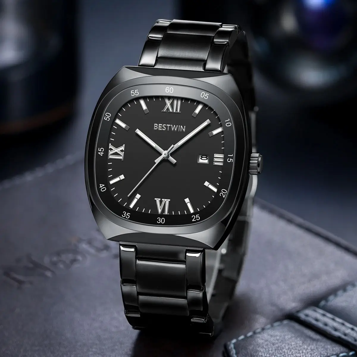 

Business Fashion Square Wristwatch Casual Waterproof Luminous Calendar Quartz Watch Steel Strip Luxurious Classic Men's Watches