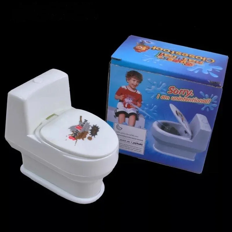 Funny Water Spraying Trick Toilet Spoof Toy Realistic Toilet Watergun Prank Toy Adult Anxiety Relief April Fools Gift