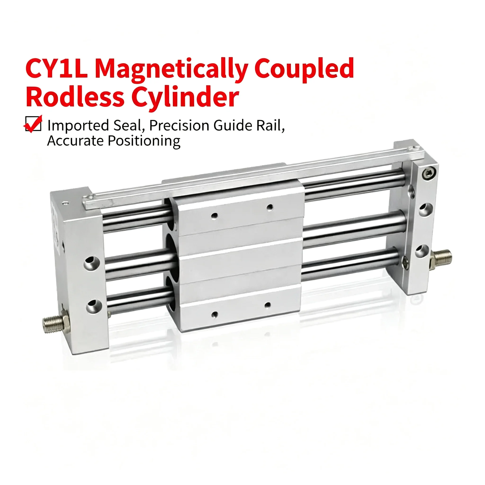 Bese Customized CY1L10/15/20/25/32/40-50X100X150 Magnetic Couple with Guide Rail Rodless Air Pneumatic Cylinders Piston