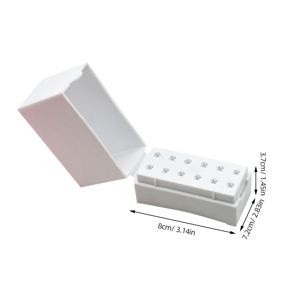 Boîte de rangement de forets, 2 pièces, organisateur de tête de meulage en plastique pour affichage d'outils de manucure, utilisation en Salon de Nail Art, forets à ongles