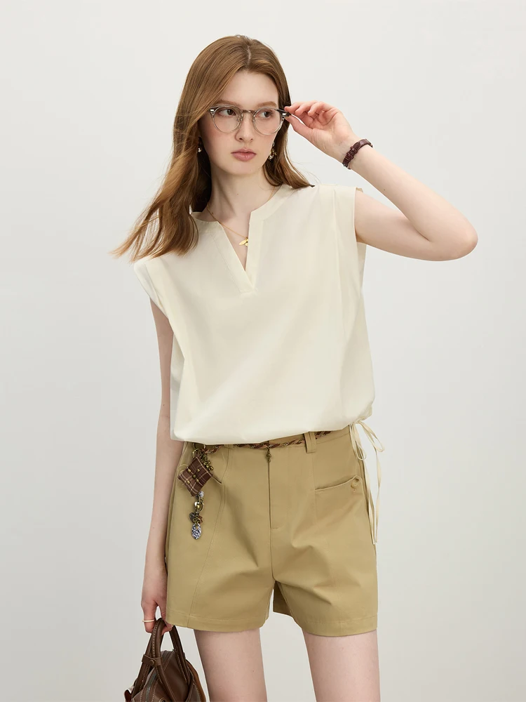 

Универсальный V-Ne Svel irt со шнурком oulder, удобный дышащий летний новый женский S...