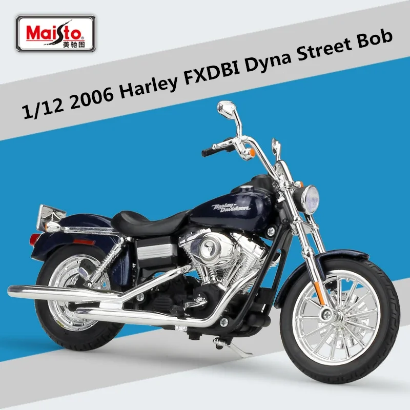 

Maisto 1:12 2006 FXDBI DYNA STREET BOB Alloy Motorcycle Model Simulation Metal Motorcycles Model Collection Childrens Gift
