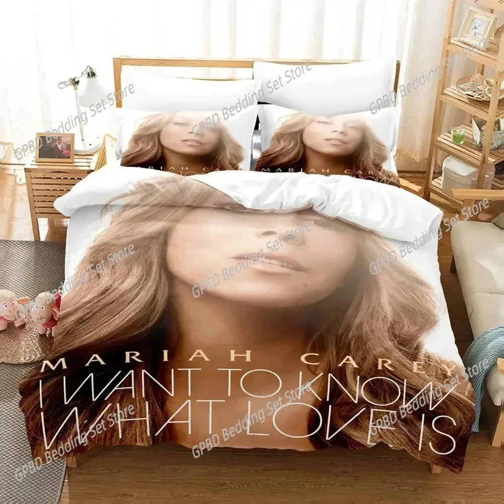

New Print Mariah Carey 3D Duvet Cover Bedding Set Comforter Linen Pillowcases Home Decor Single Double Twin King Queen