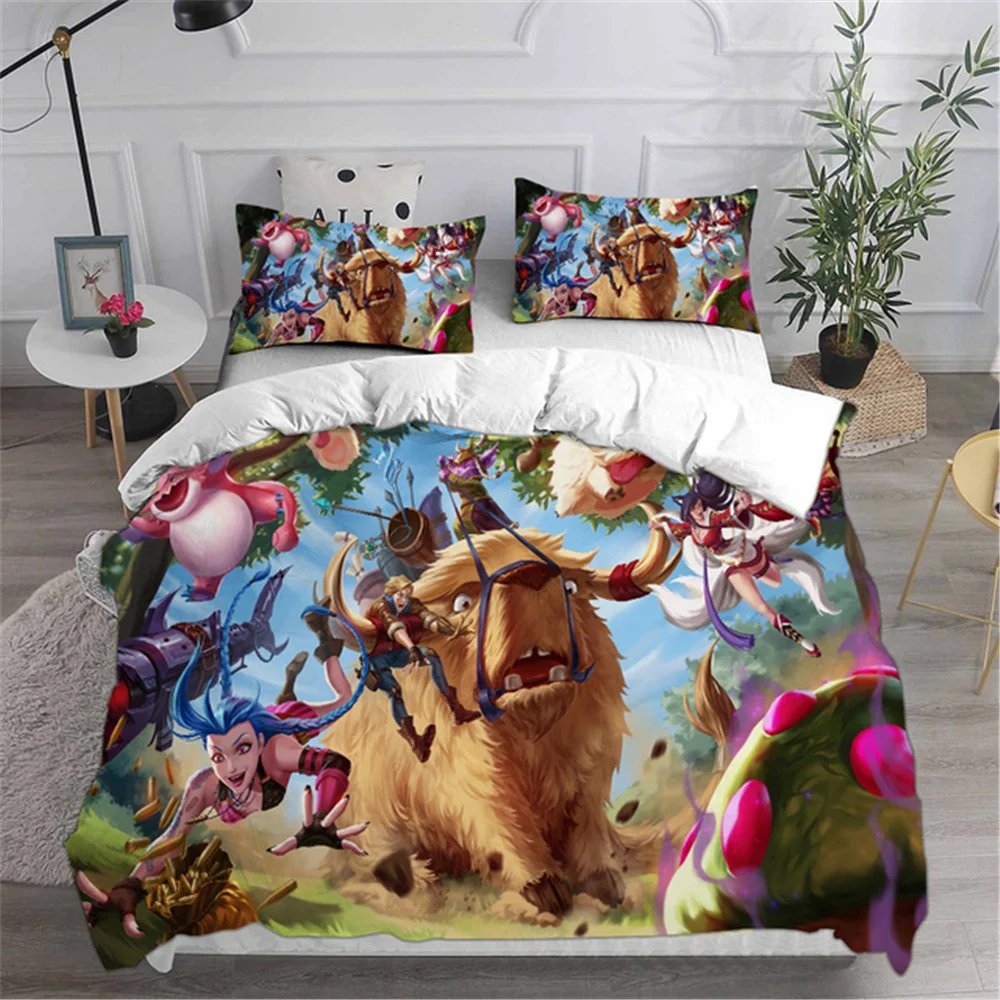 

Bedding Sets LOL Jinx Arcane Australia /Europe/USA Full Queen King Size Quilt Duvet Cover Pillow Case 2-3 Pieces Sets