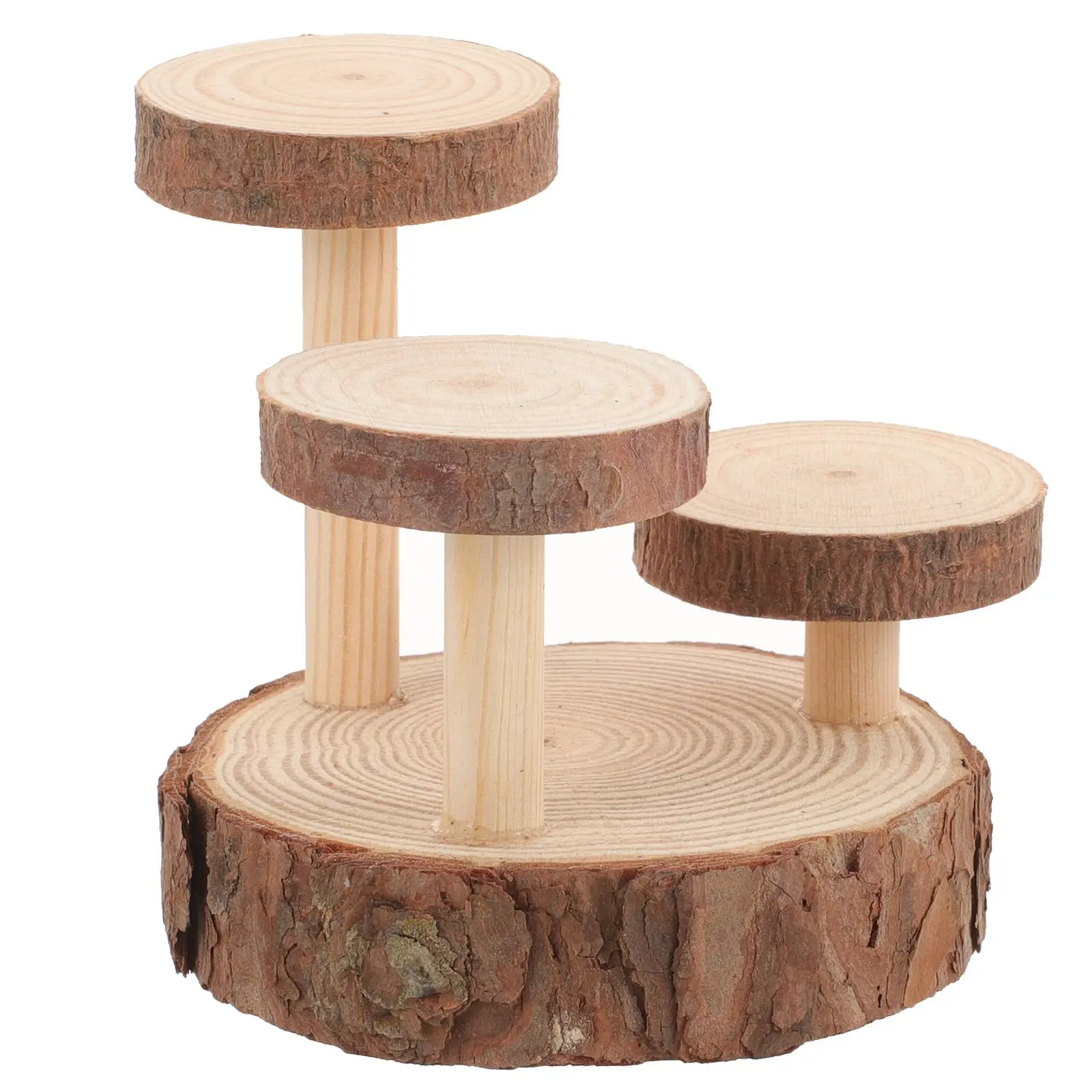 

Multi Layer Shelf 3 Tier Cake Stand Rustic Wooden Plant Decor Wedding Home Restaurant Snack Display Wood Cupcake Stand