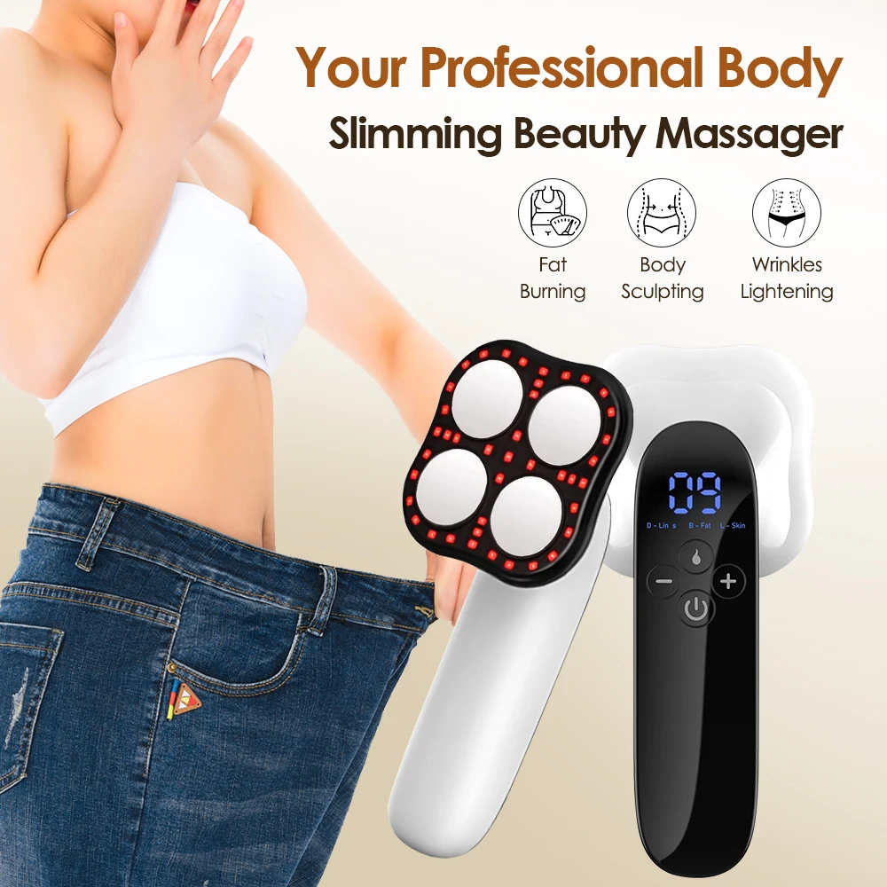 Household Body Slimming Massager EMS RF Radio Frequency Fat Burner Device Infrared Hot Compress Weight Loss Machine