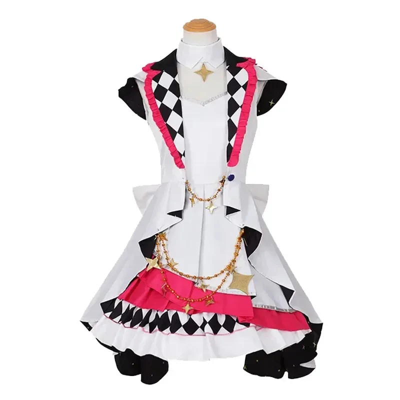 QQ 123New Project Sekai الملونة المرحلة Mikuu تأثيري حلي شعر مستعار Megurine Luka Megpoid Gumi المزيد القفز Kawaii فستان الفتيات