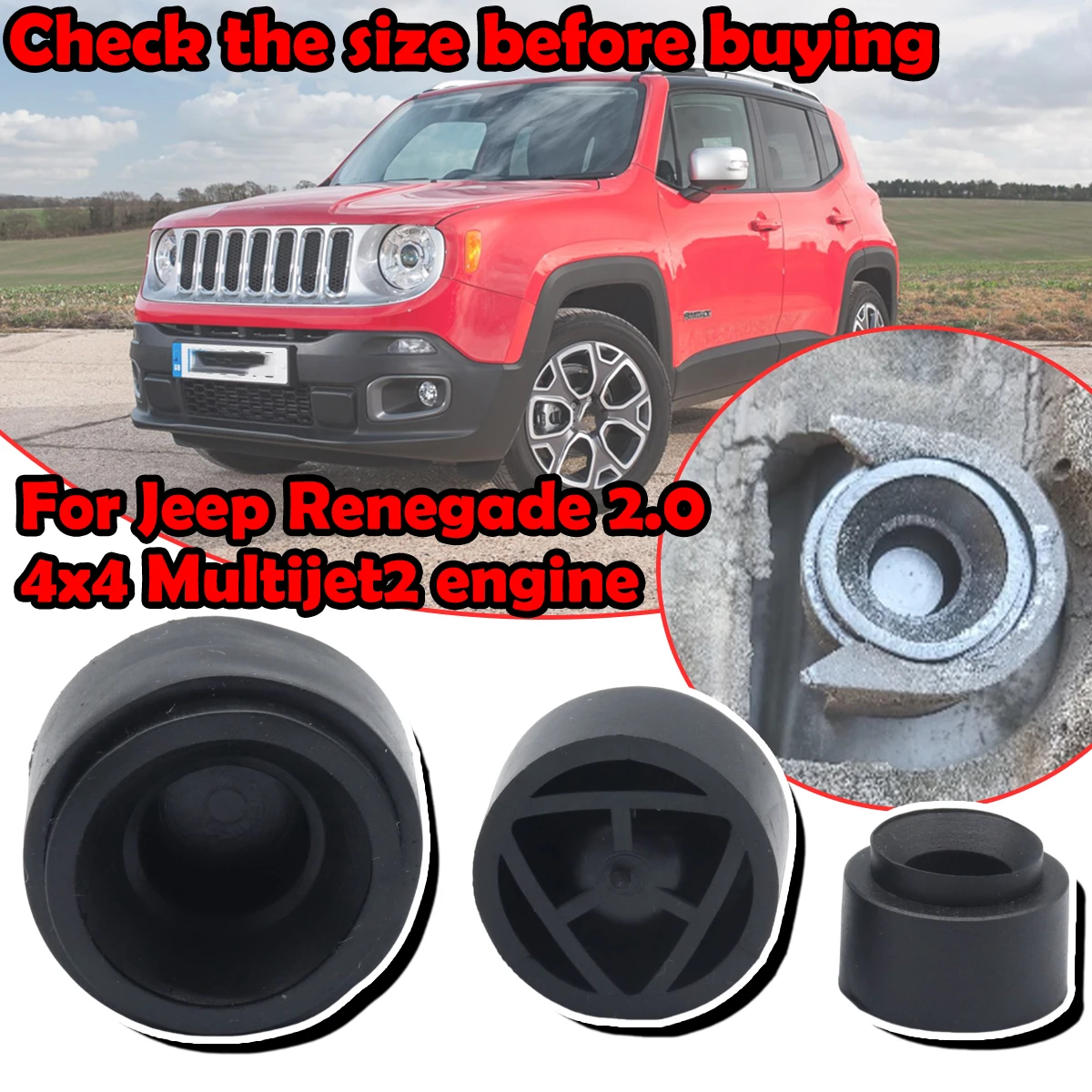 

Car Engine Cover Rubber Mounting Clip For Jeep Renegade 2.0 4x4 Multijet 2 engine Push-on Connector Grommet Bushing Absorber