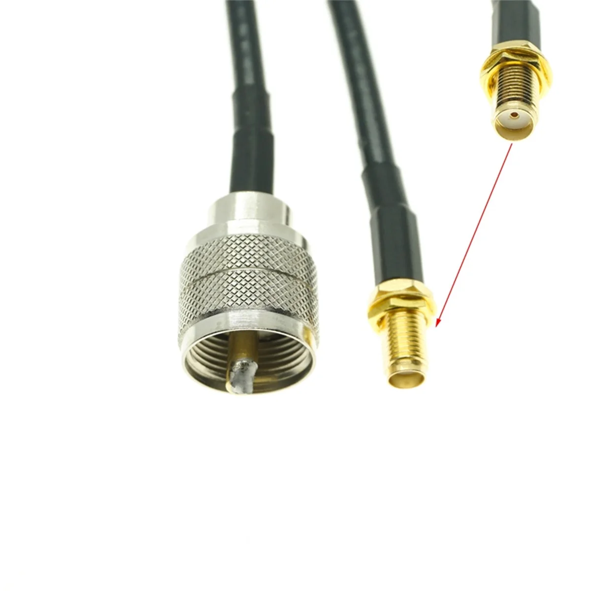 SMA Female To  UHF Male SL16 PL259 SO239 Adapter Jumper Pigtail Coax Cable RG58 cable 12inch~30M