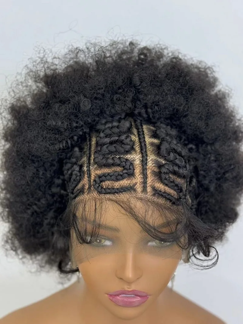 ライトビューティー 新スタイル ショートヘア アフロ キンキーカール ウィッグ 前髪付き 黒人女性用 合成ウィッグ 自然な髪質ミックスウィッグ