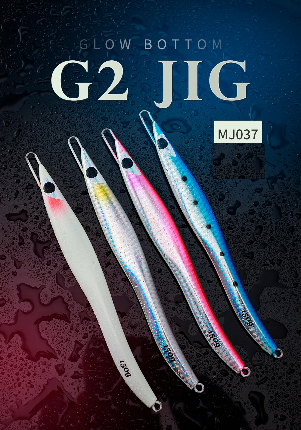 JIGGING PRO G2 Nadel-Vertikal-Metalljig 60g-250g Schnell Sinkender Salzwasser-Köder für Tiefsee-Thunfisch, Bernsteinmakrele, Königsfisch Vertikal-Jig – Detail 2