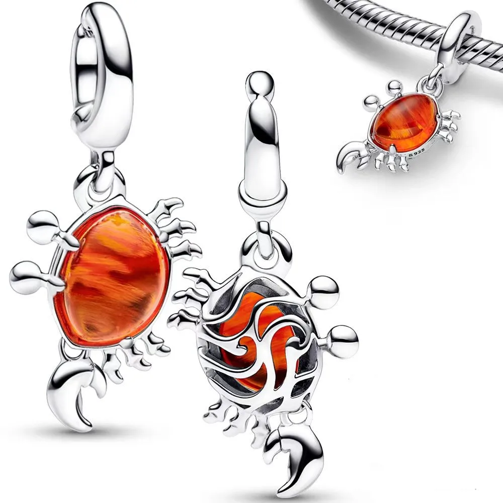 

Лидер продаж 2025 года, подвески из стерлингового серебра 925 пробы, элегантный висячий браслет с крабом, ожерелье, ювелирные изделия своими руками