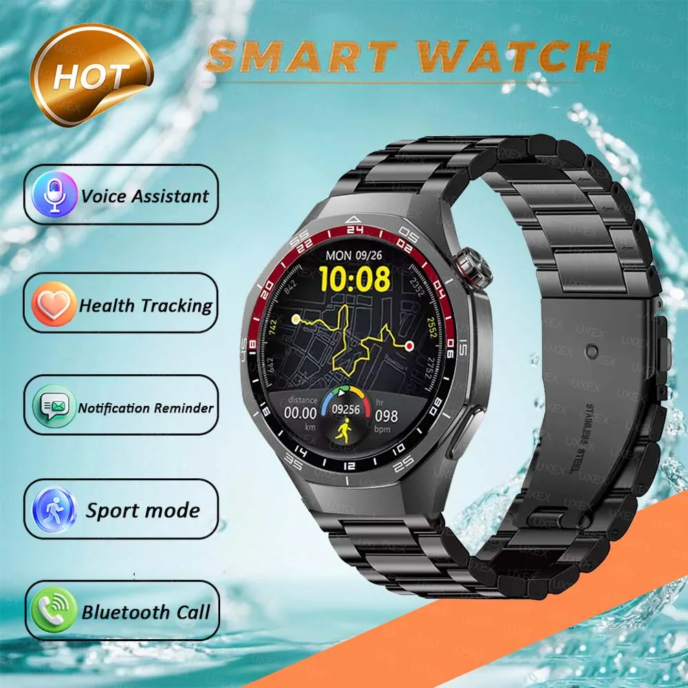 

Gentleman Businesst Watch Smart Watches 1.52 HD Wireless Call Motion Trajectory Christmas Gift Smartwatch Men For Android Ios