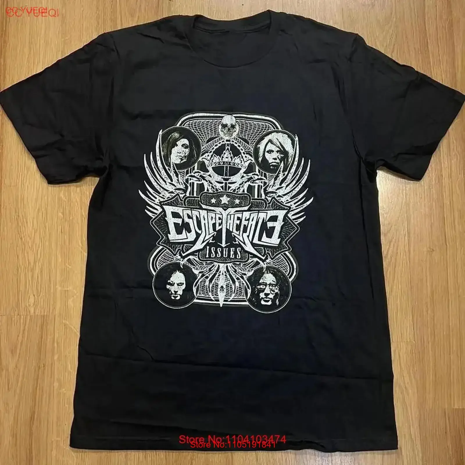 Escape The Fate Band Full Size Black Heavy Cotton T Shirt KK639 vintage Washed Slightly Versatile streetwear fashion Breathable