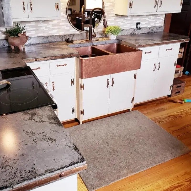 Nakajima Bar Counter Copper Sink Double Sink Dishwasher  Villa Kitchen American Retro Front   Customization