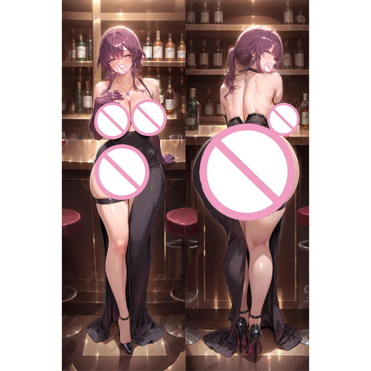 

Kafka Large Dakimakura Cover Anime Game Purple Girl Adult Long Life Size Equal Body Pillow Case DIY Printed Gift Customized
