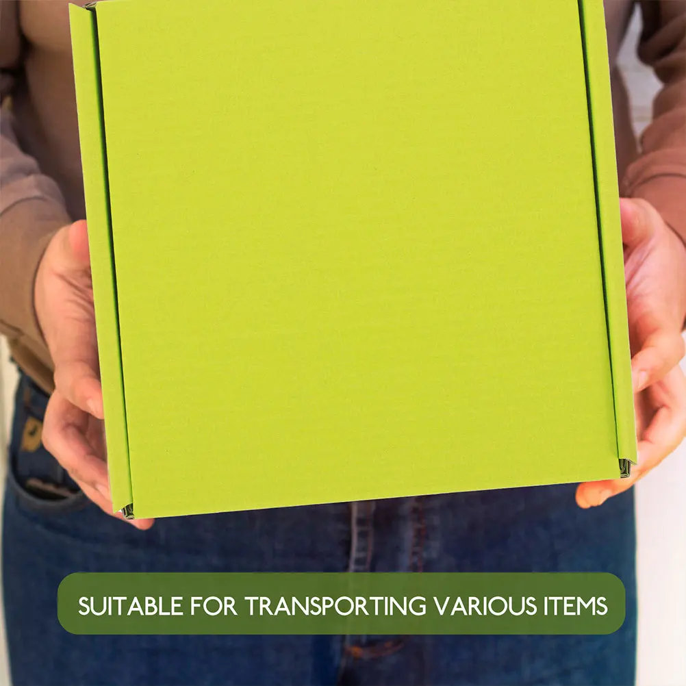 10pcs Colorful Corrugated Packaging Boxes Lightweight No Tape Assembly Mailing Container For Small Case Craft