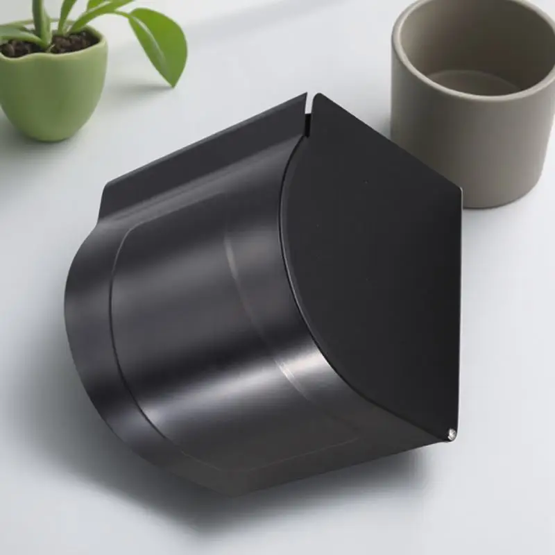 

Настенное крепление для ванной комнаты, коробка для салфеток, держатель для туалетной бумаги, авиационный алюминий, пыленепроницаемый, водостойкий, с гладкими краями - наружная салфетка