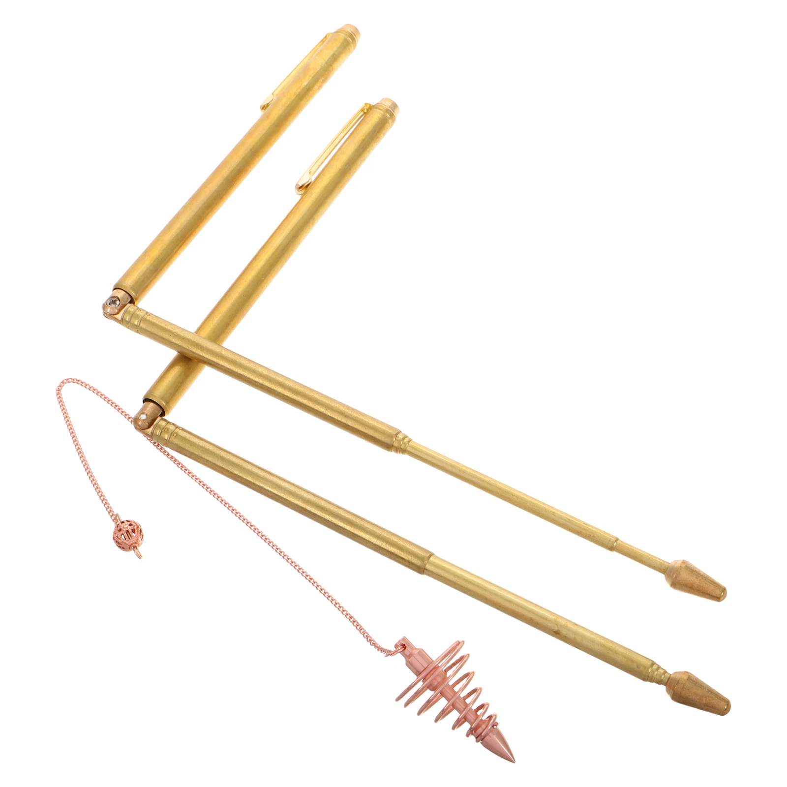 

2pc Brass Prospecting Dowsing Rods Copper Divining Sturdy Portable Tools Accessories Metal Detecting