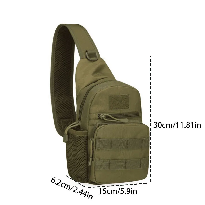 1 PC Men\'s Riding Outdoor Sports Bag Convenient Casual Shoulder Bag Tactical Water Bottle Chest Bag Crossbody Bag