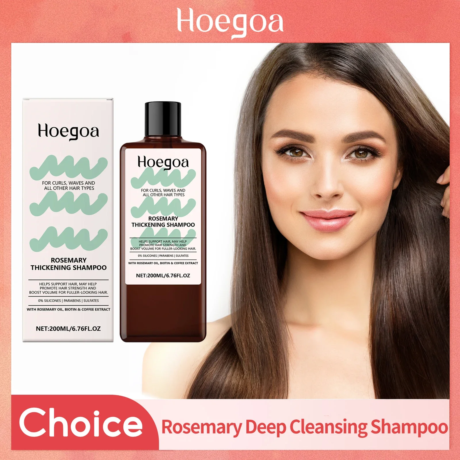 

Rosemary Hair Strengthening Shampoo Anti Loss Hair Growth Soothing Scalp Refreshing Oil Control Moisturizing Nourishing Shampoo