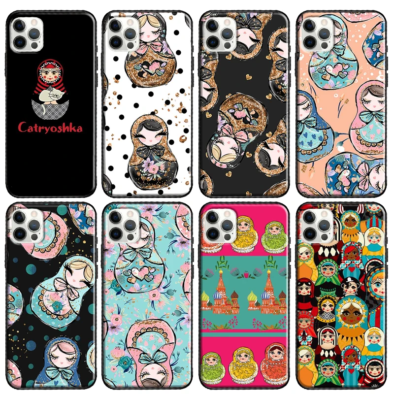 Russian Dolls Matryoshka Case For iPhone 13 12 Pro Max 12 Mini X XR XS Max 11 Pro Max 7 8 Plus SE 2020 Phone Cover